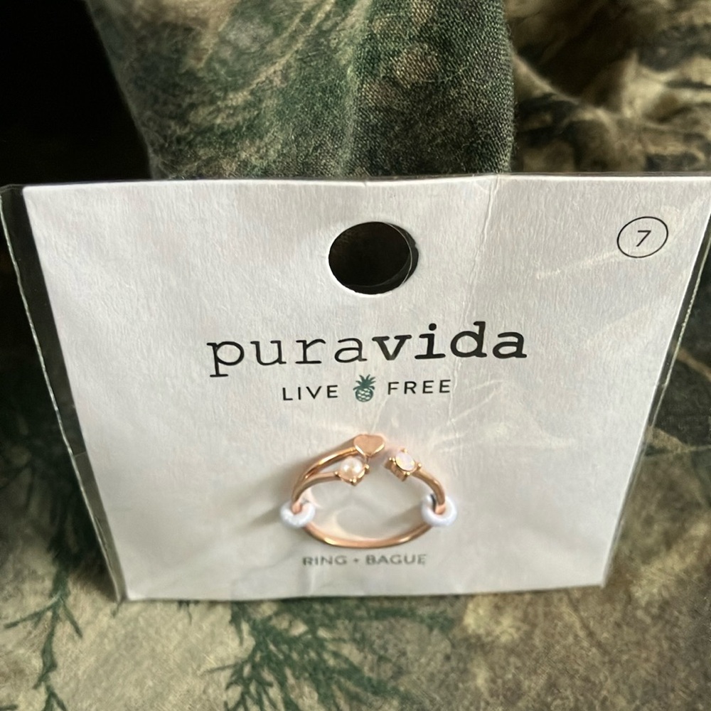 Pura Vida Rose Gold Heart Ring